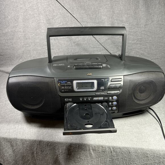 JVC RC-XC1 Boomboox Portable Radio 3 Disc CD Cassette W/Remote AM FM See Notes - Picture 3 of 11
